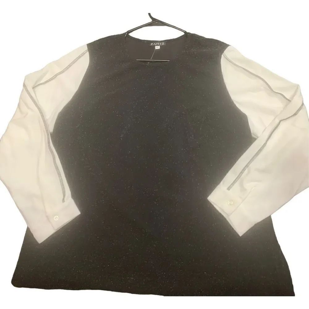 Metallic Sparkly Colorblock blouse